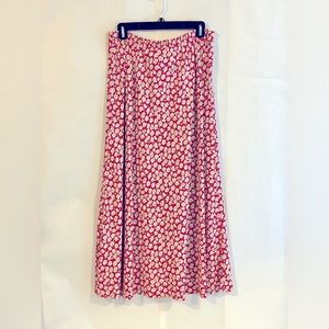 Coldwater Creek red floral maxi skirt size 12